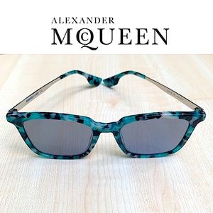 Modern MCQ Women’s sunglasses -turquoise / teal NEW in Alexander McQueen case